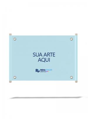 Banner com Madeira e ilhós Lona     Imagem Ilustrativa