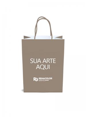 Sacola personalizada - Sem cor no fundo Papel kraft 24x9x18cm    Imagem Ilustrativa