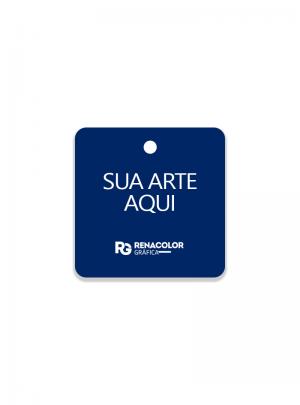 Tag Personalizada - Frente quadrado com bordas arredondadas Papel couchê 250g     Imagem Ilustrativa
