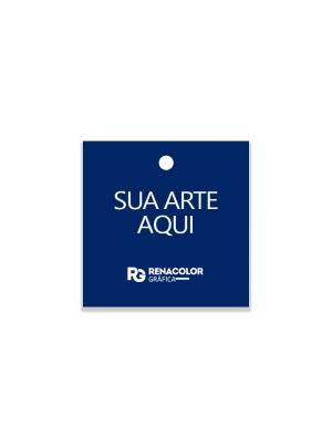 Tag Personalizada - Frente quadrado Papel couchê 250g     Imagem Ilustrativa